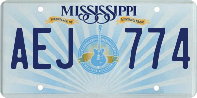 MS license plate AEJ774