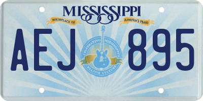 MS license plate AEJ895