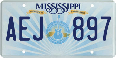 MS license plate AEJ897