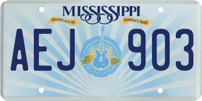 MS license plate AEJ903
