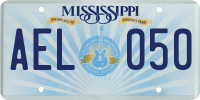 MS license plate AEL050