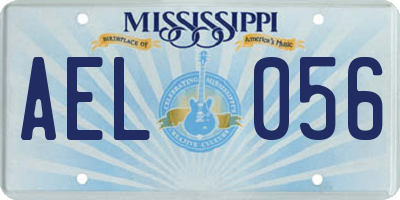 MS license plate AEL056