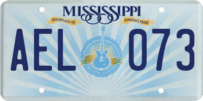 MS license plate AEL073