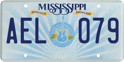 MS license plate AEL079