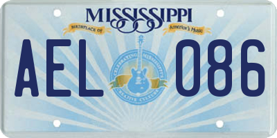 MS license plate AEL086
