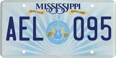 MS license plate AEL095