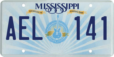 MS license plate AEL141