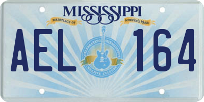 MS license plate AEL164