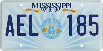 MS license plate AEL185