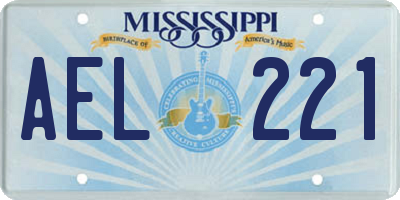 MS license plate AEL221