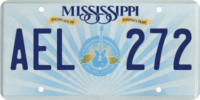 MS license plate AEL272