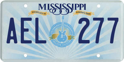 MS license plate AEL277