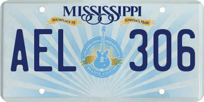 MS license plate AEL306