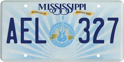 MS license plate AEL327