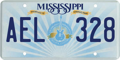 MS license plate AEL328