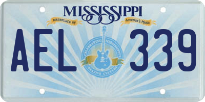 MS license plate AEL339
