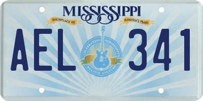 MS license plate AEL341