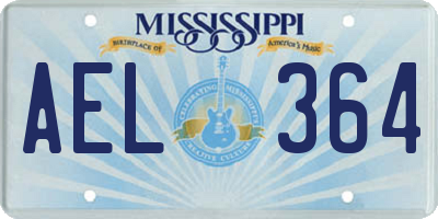 MS license plate AEL364