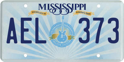MS license plate AEL373