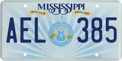 MS license plate AEL385