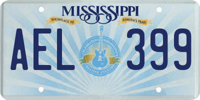 MS license plate AEL399