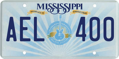 MS license plate AEL400