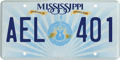 MS license plate AEL401