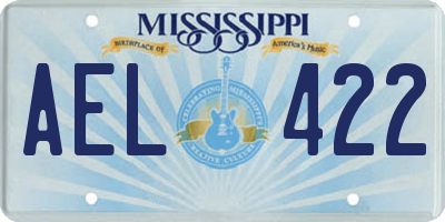 MS license plate AEL422
