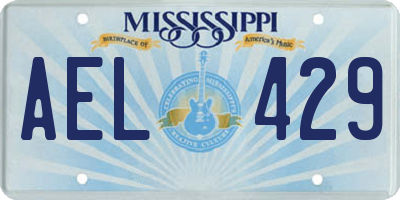 MS license plate AEL429