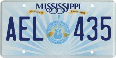 MS license plate AEL435