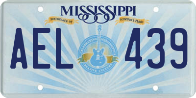 MS license plate AEL439