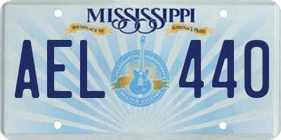 MS license plate AEL440