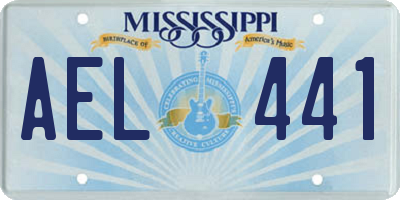 MS license plate AEL441