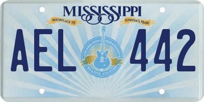 MS license plate AEL442