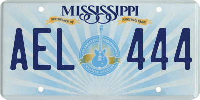 MS license plate AEL444