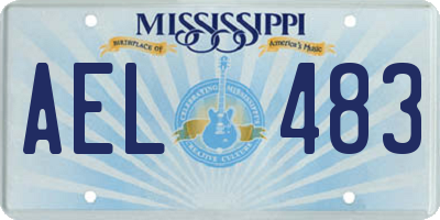 MS license plate AEL483