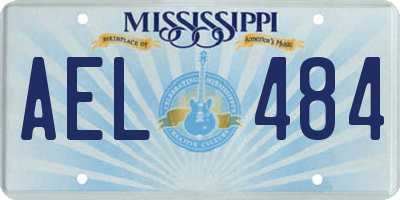 MS license plate AEL484