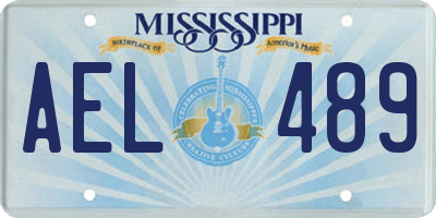 MS license plate AEL489