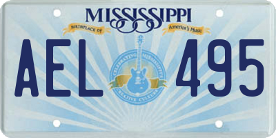 MS license plate AEL495