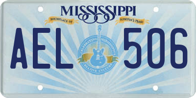 MS license plate AEL506
