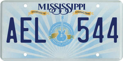 MS license plate AEL544