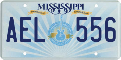 MS license plate AEL556
