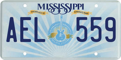 MS license plate AEL559