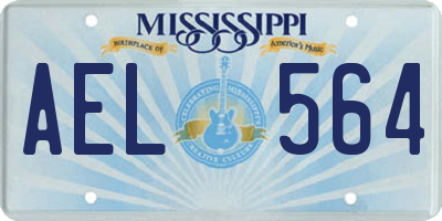 MS license plate AEL564