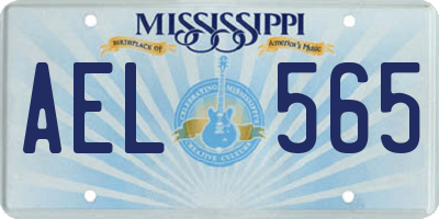 MS license plate AEL565