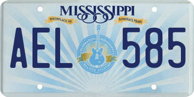 MS license plate AEL585