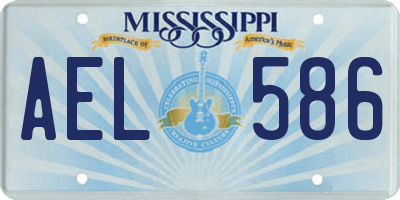 MS license plate AEL586