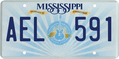 MS license plate AEL591