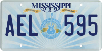 MS license plate AEL595