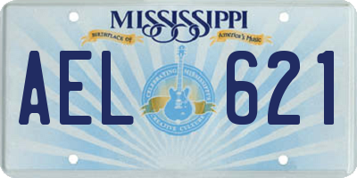 MS license plate AEL621
